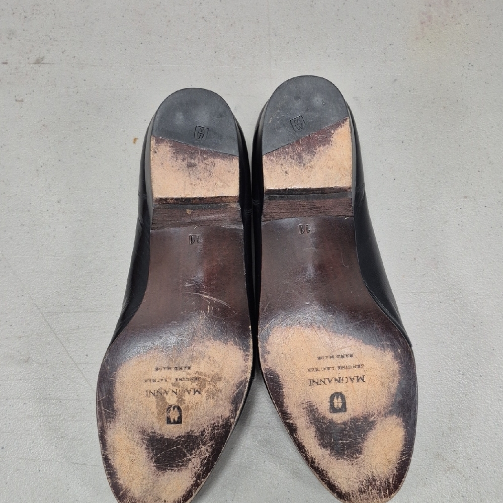 Magnanni Black Leather Men's Shoes